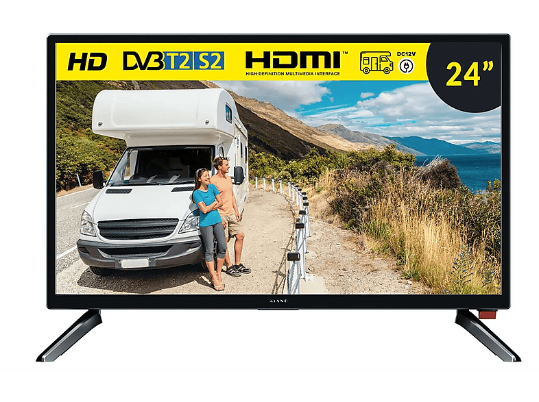 KIANO Slim TV 24" Travel Fernseher (Flat, 24 Zoll / 60 cm, HD-ready)