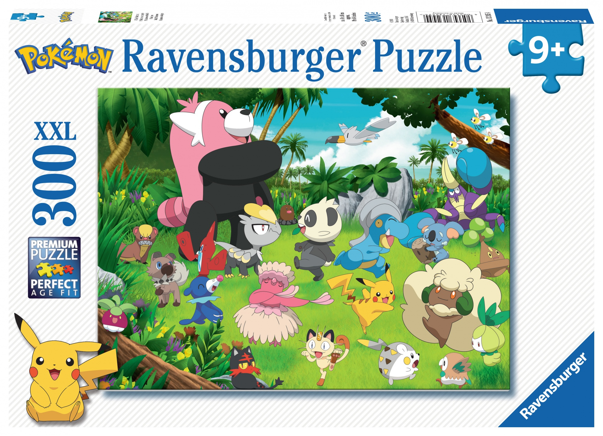 Puzzle con personaggi Pokémon, Pikachu è in basso a sinistra.
