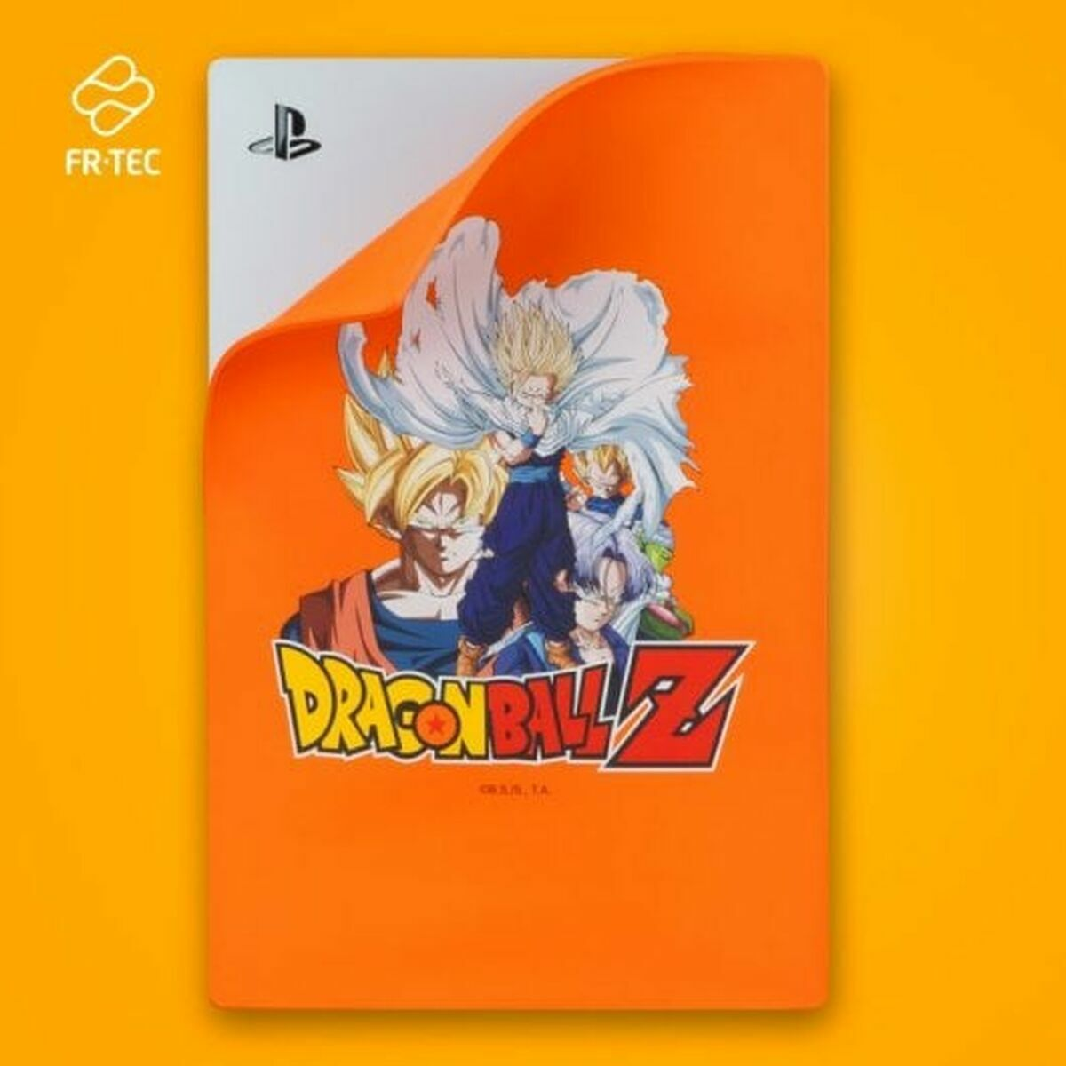 Una cubierta de PlayStation 5 con un diseño de Dragon Ball Z.