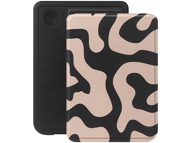 TUDIA SKN FLIP V2 Geschikt voor Kobo Clara BW/Colour (2024) Hoesje [Verbeterde Automatische Wake/Sleep-Technologie] Transparant TPU Getextureerd leer Driebladig hoesje (Glitter Grijs