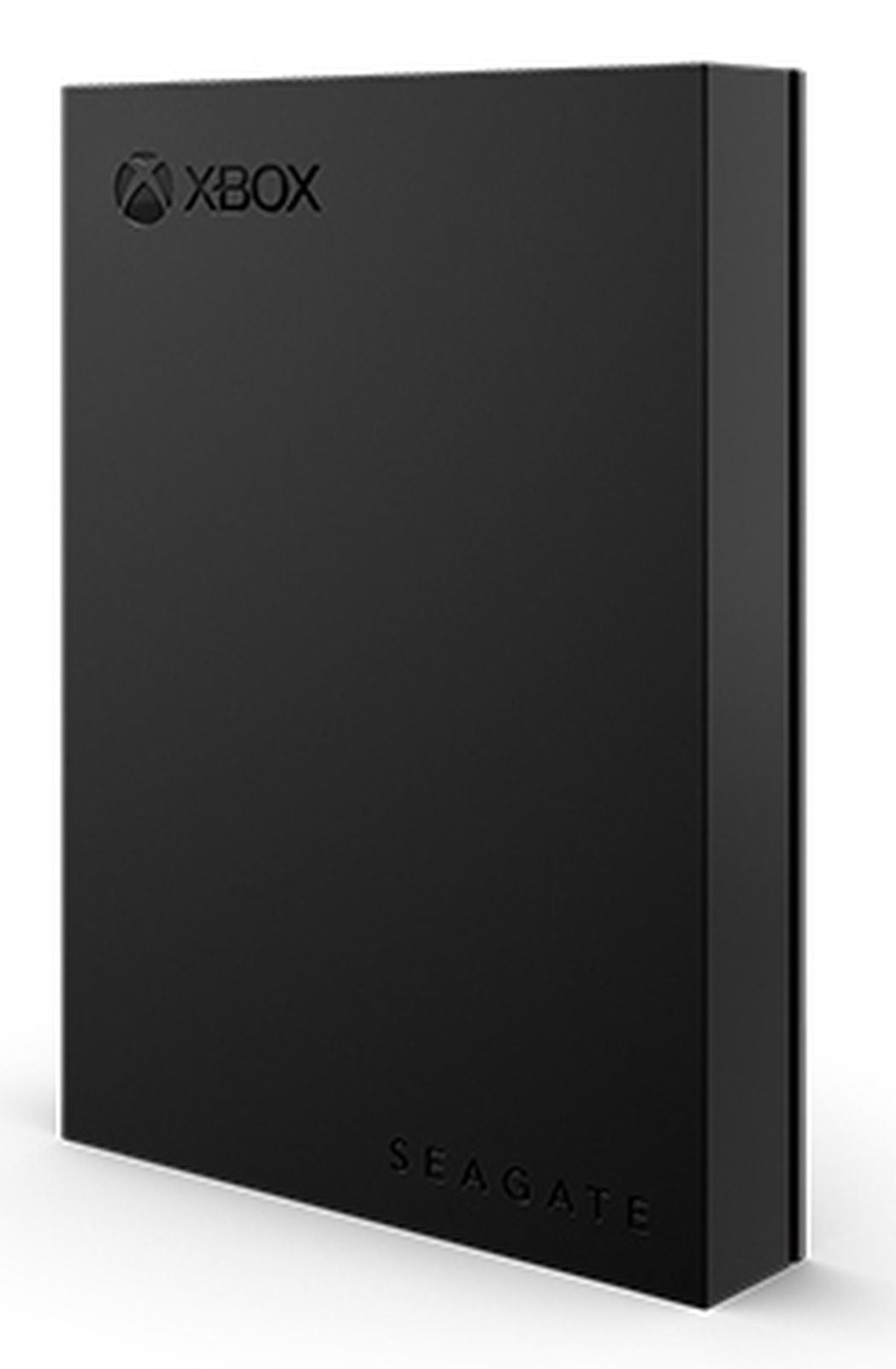 Czarny zewnętrzny dysk twardy Xbox z tekstem 'XBOX' i 'SEAGATE'.
