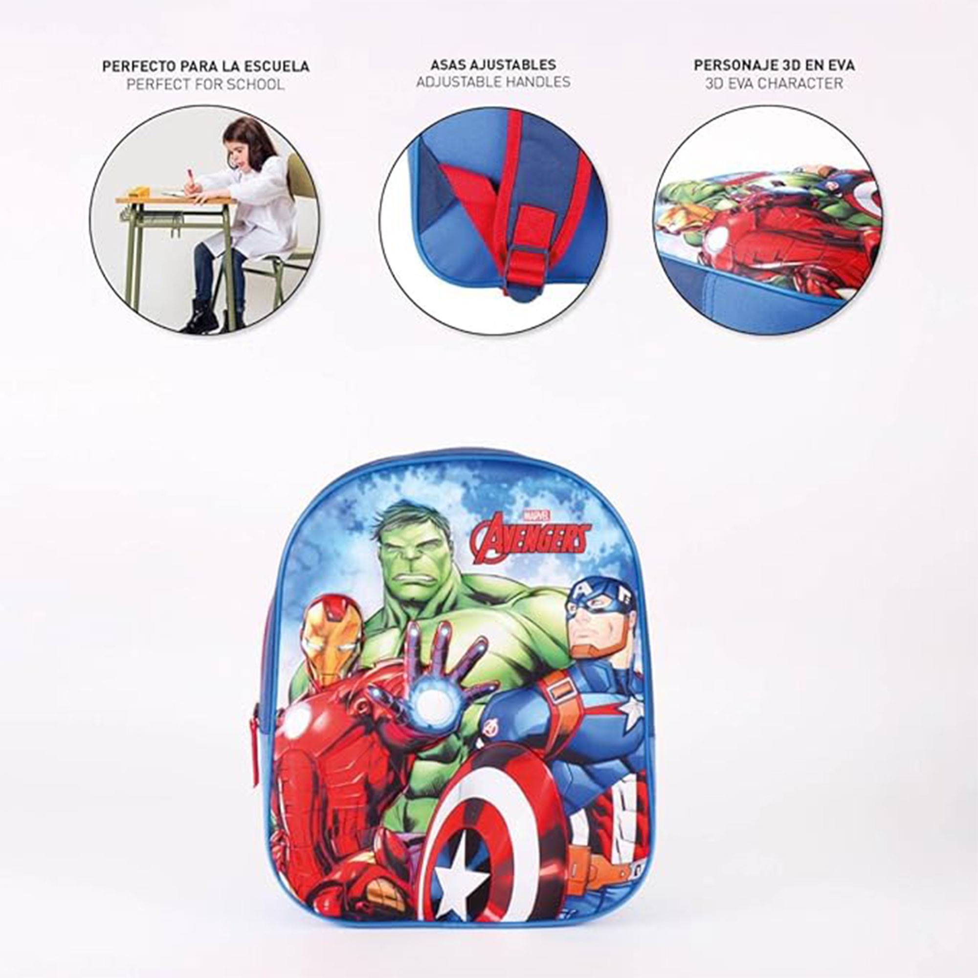 AVENGERS 3D Backpack Blau, J-117