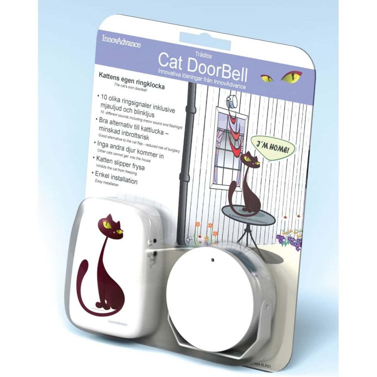 InnovAdvance 78110121 Cat Doorbell, Weiss