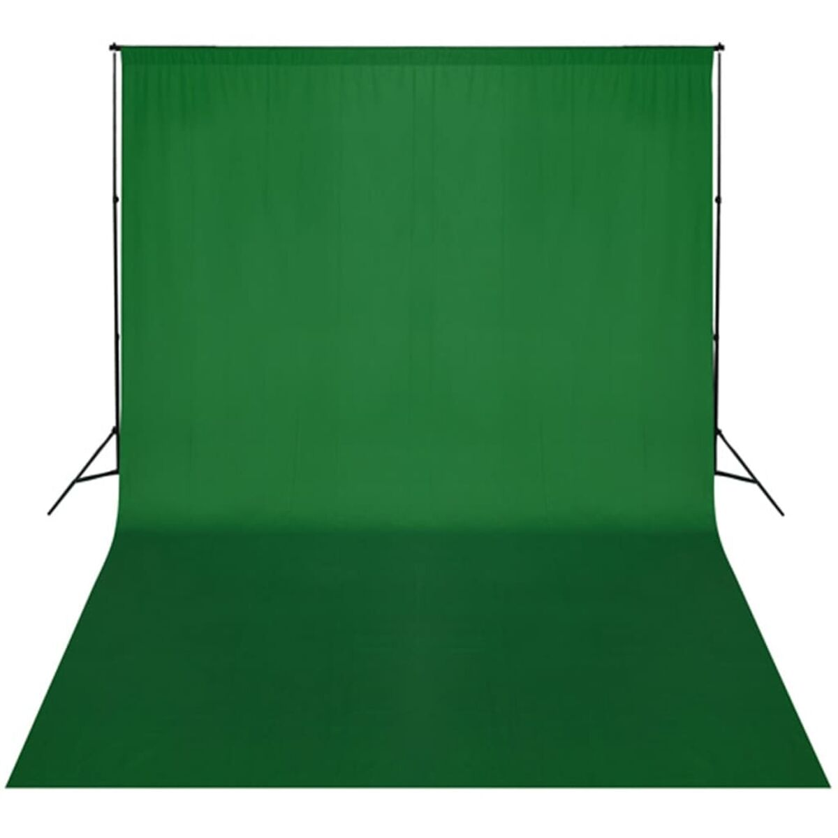 Grüner Hintergrund mit Ständer, für Fotografie oder Video.