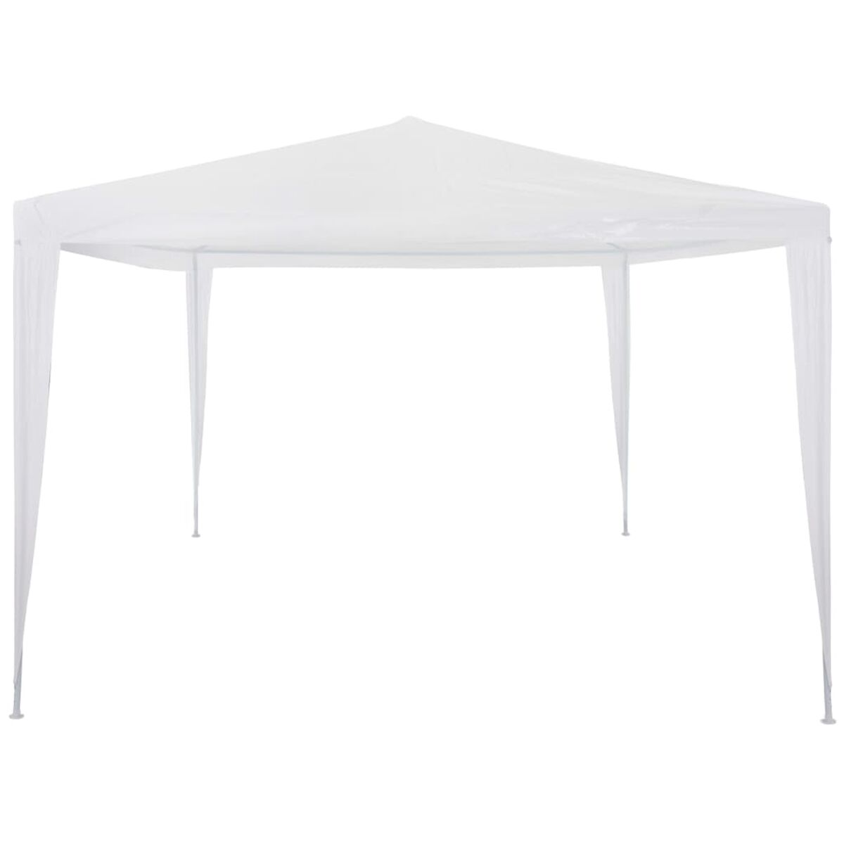 Weißes Pop-up-Pavillon-Zelt mit weißem Hintergrund.