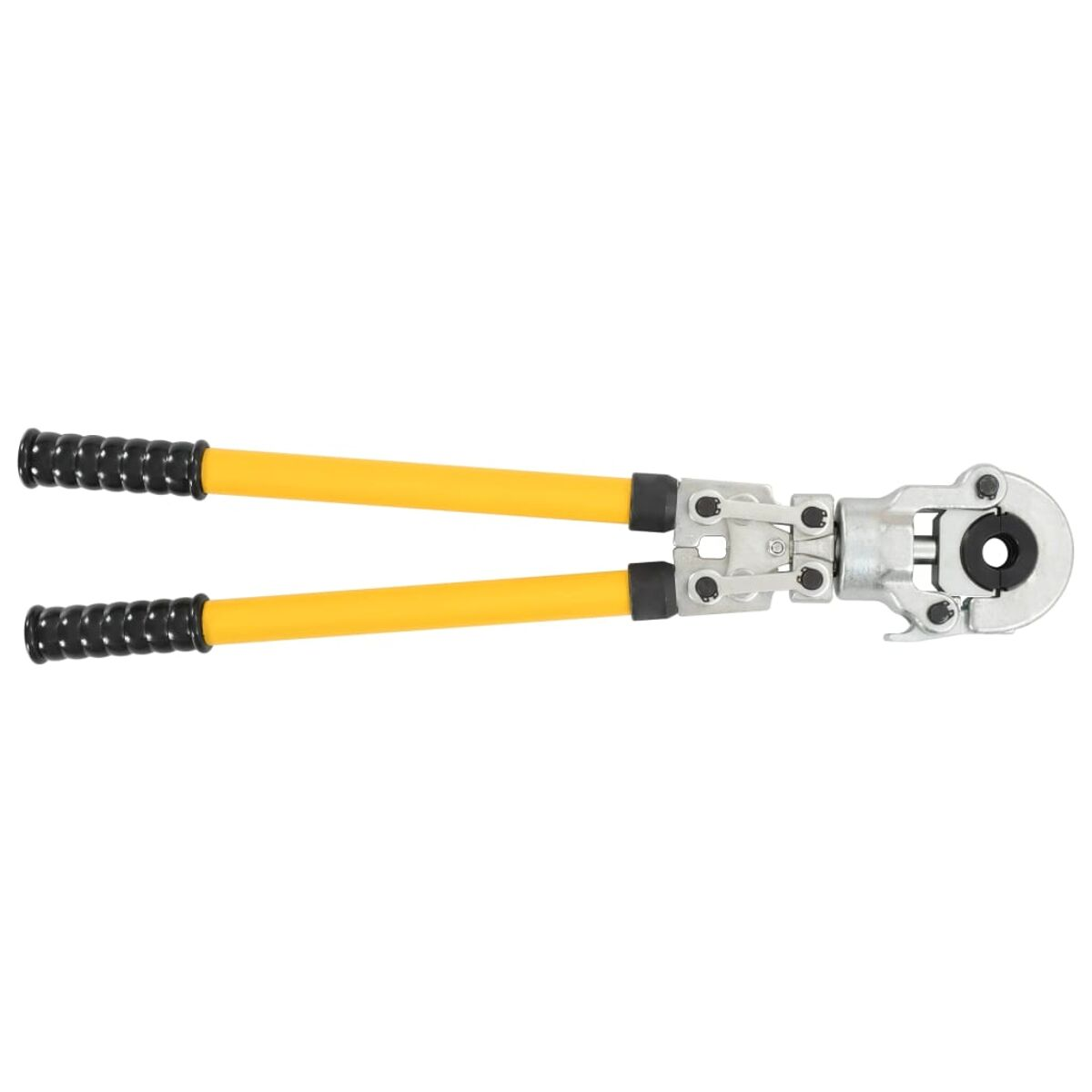Gelb-schwarzes Handwerkzeug. Metallkopf, gelbe Griffe. Schwarze Griffe.