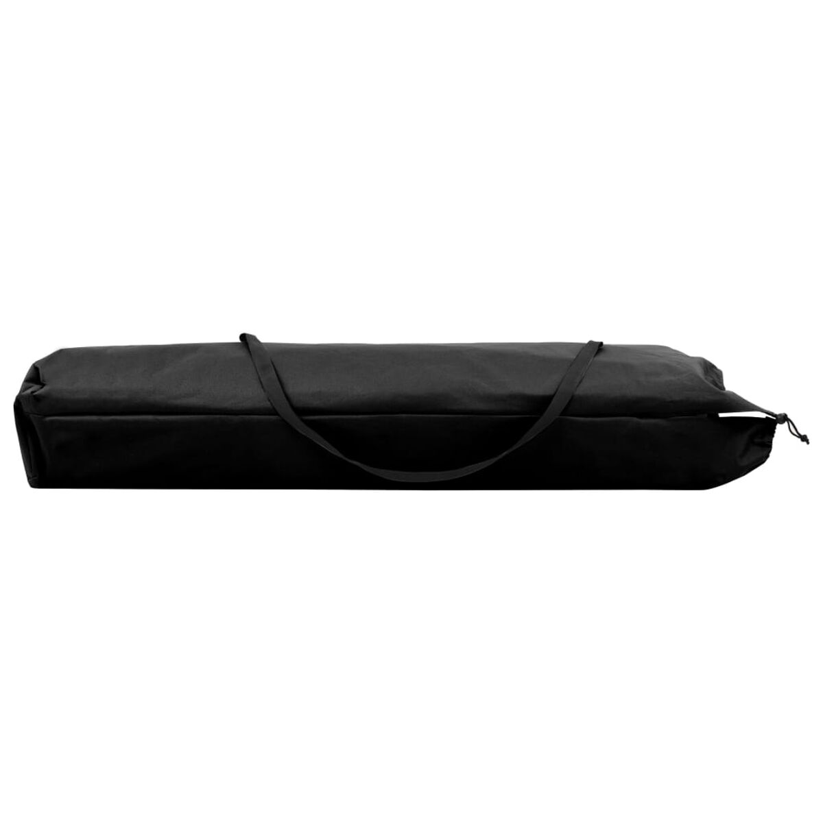 Eine schwarze Tasche mit Griff. Der Hintergrund ist weiß.