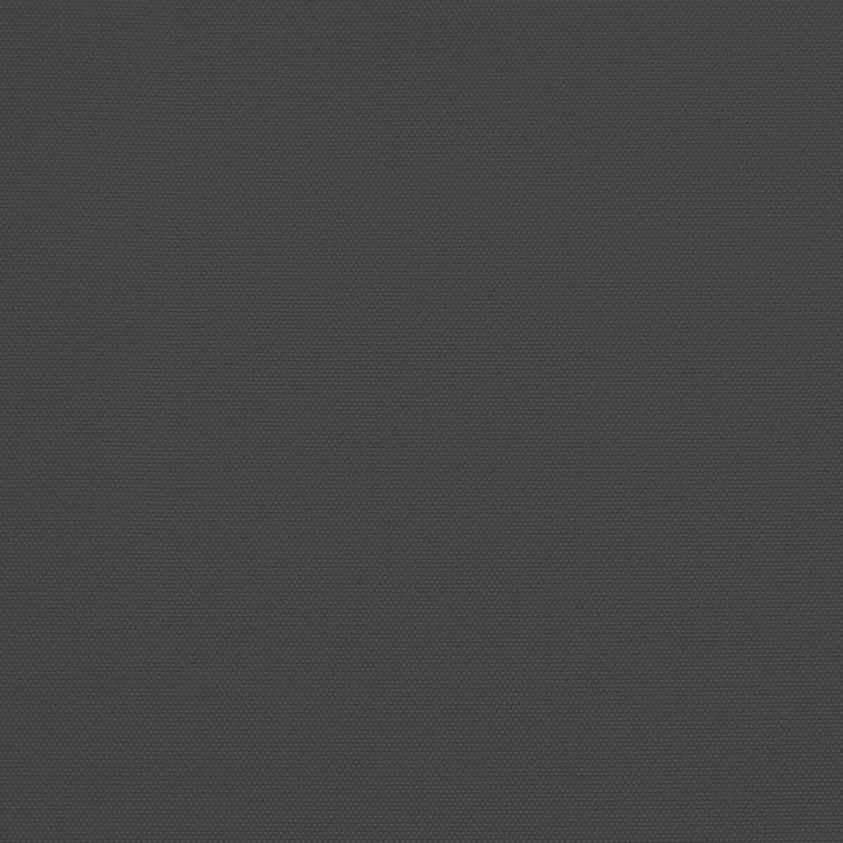 Dunkelgraue Stoffstruktur. Es ist eine Nahaufnahme, die das Webmuster des Stoffes zeigt.