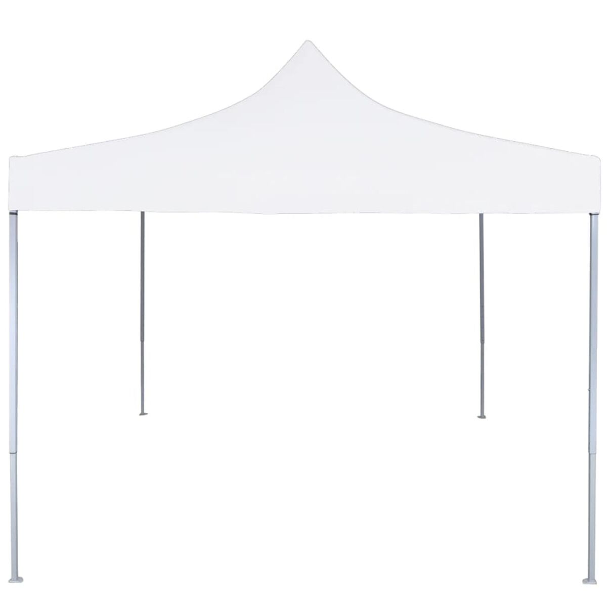 Weißes Pop-up-Zelt mit vier Beinen.