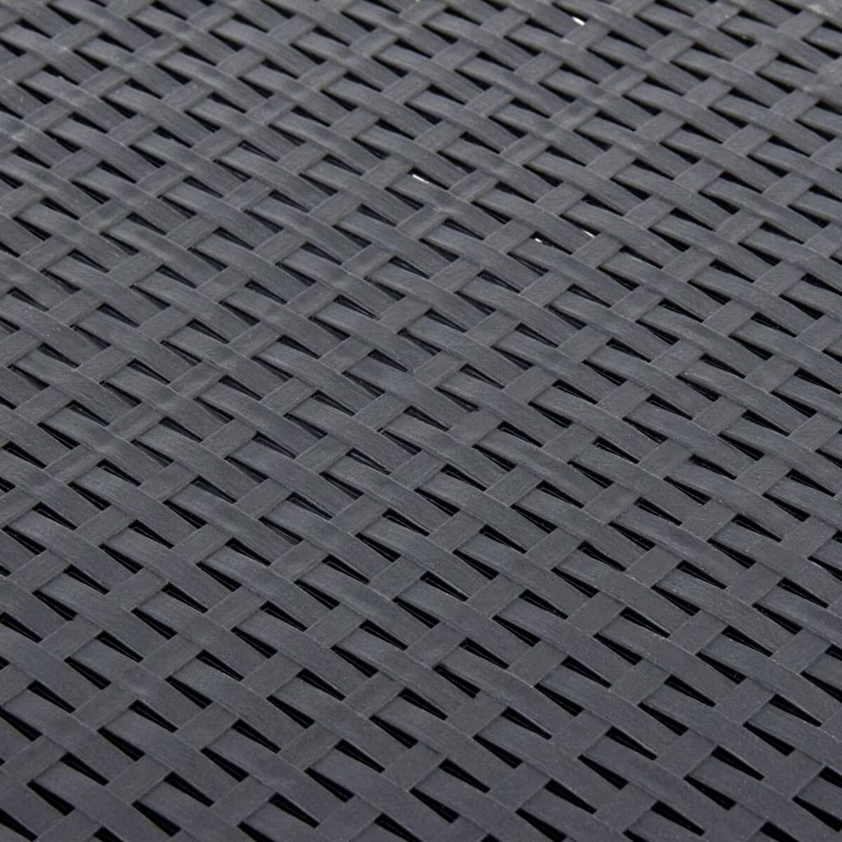 Nahaufnahme des schwarzen Korbmusters. Gewebte Textur.