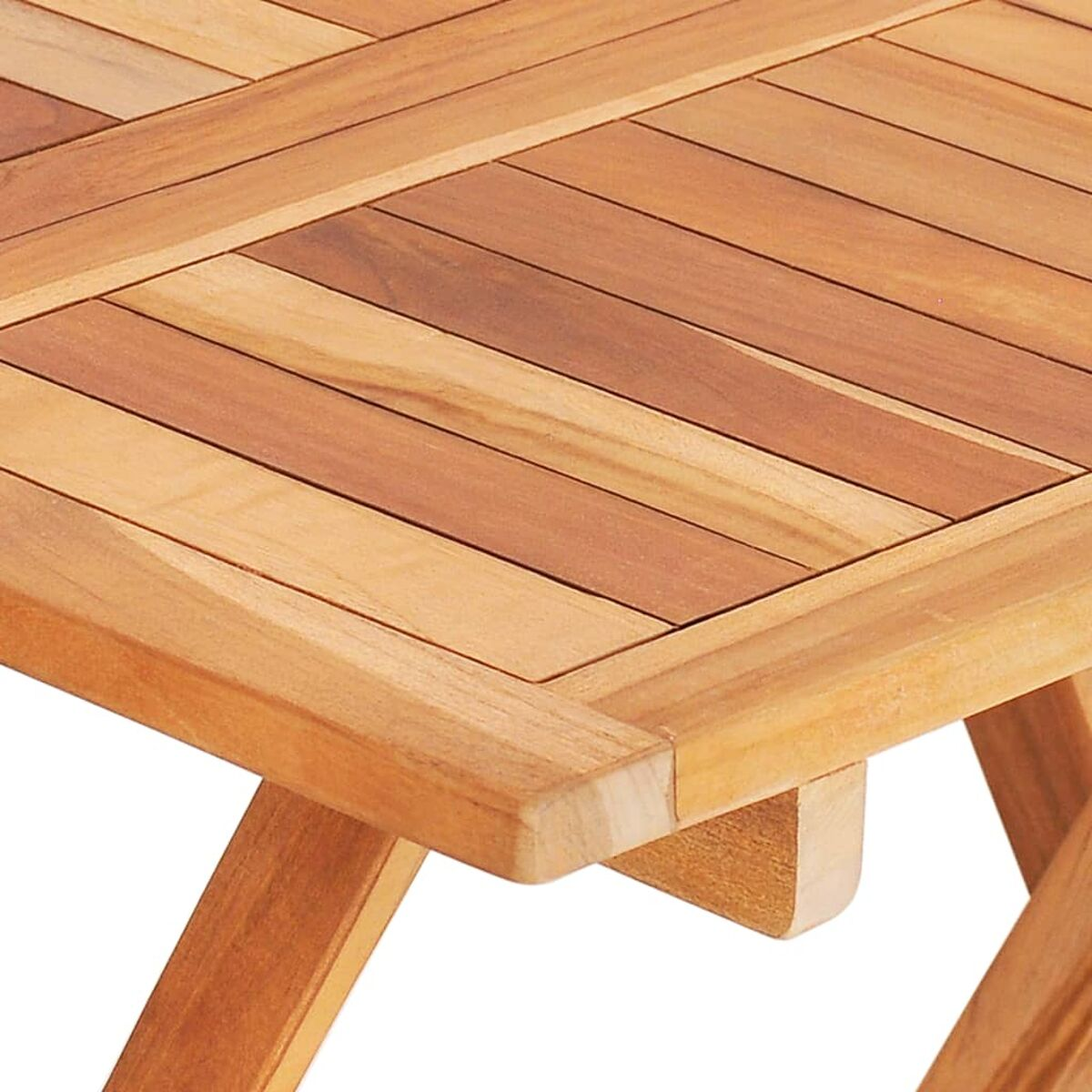 Oberfläche eines Holztisches, Nahaufnahme. Rechteckige Planken, in einem Muster angeordnet.