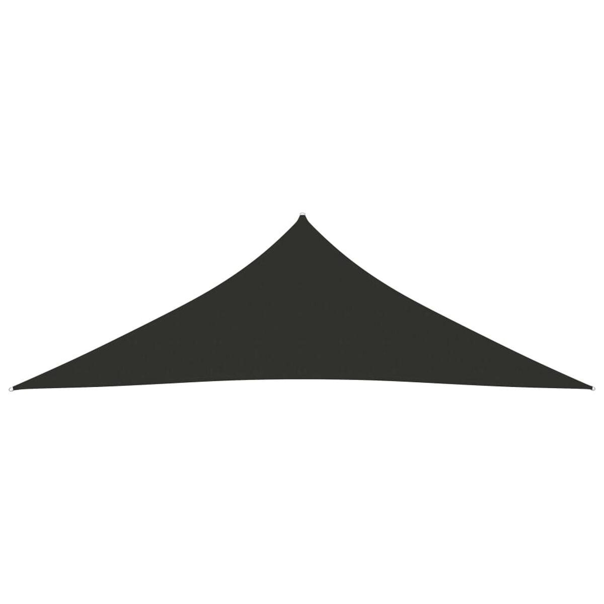 Schwarzer dreieckiger Sonnenschutz. Weißer Hintergrund.