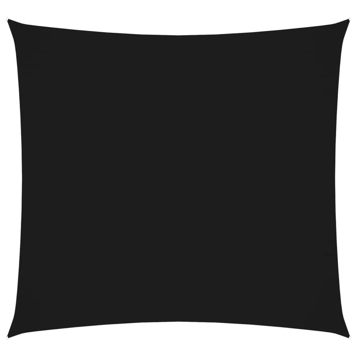 Schwarzes quadratisches Sonnensegel, ausgedehnt.