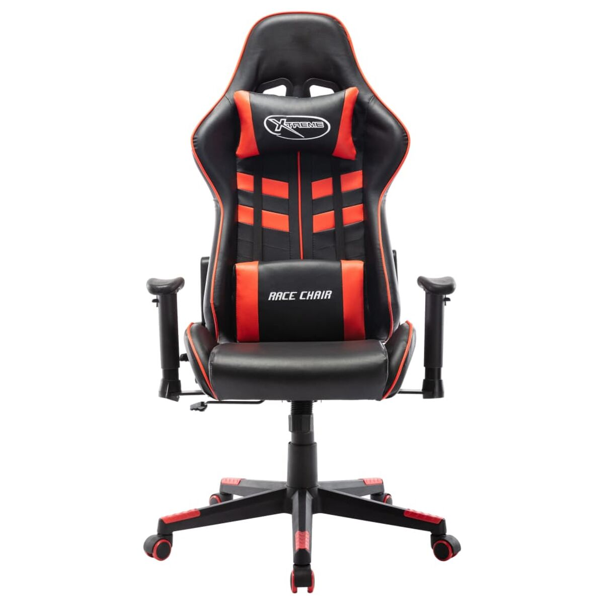 Schwarzer Gaming-Stuhl mit roten Akzenten und dem Text „RACE CHAIR“.