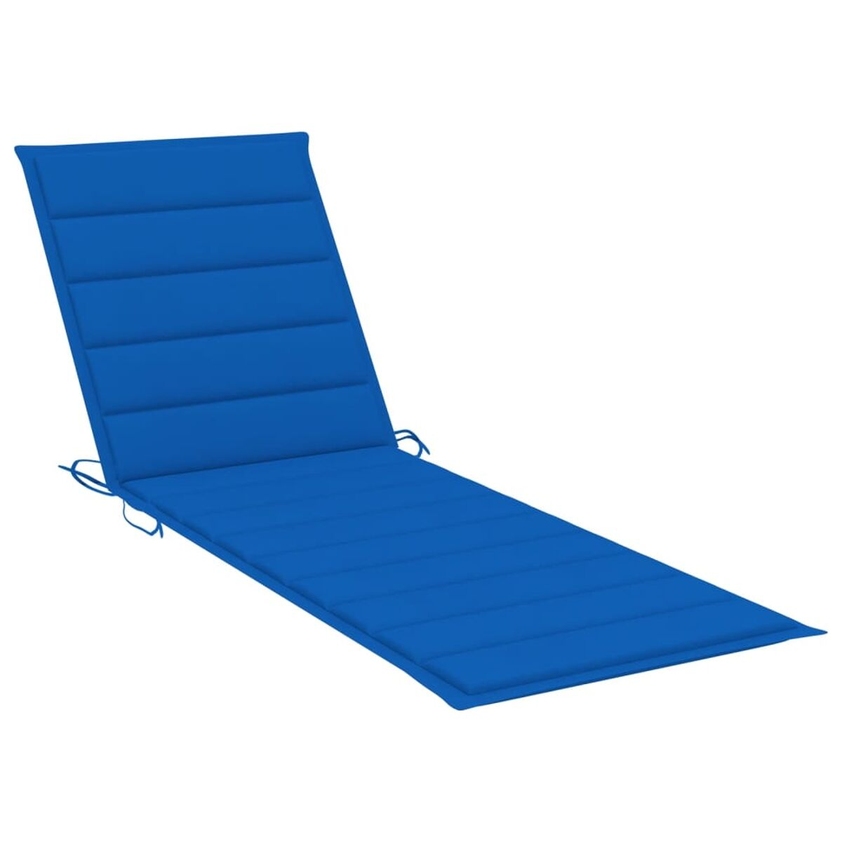 Blaue Outdoor-Liege mit geripptem Design. Weißer Hintergrund.