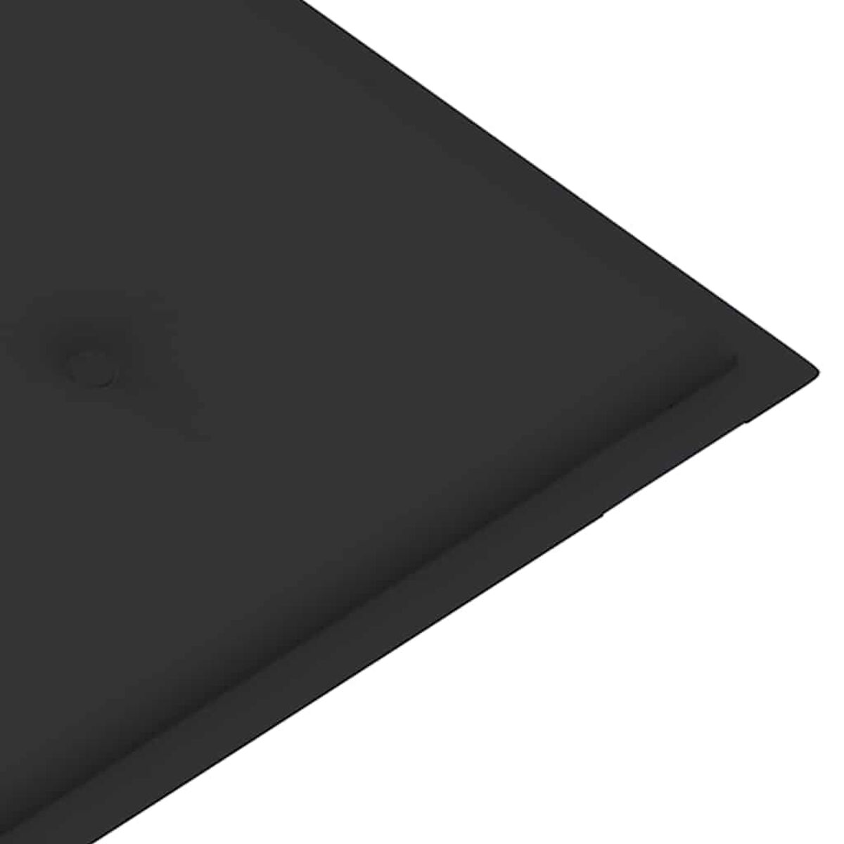 Eine schwarze, quadratische Oberfläche. Die obere rechte Ecke ist sichtbar.