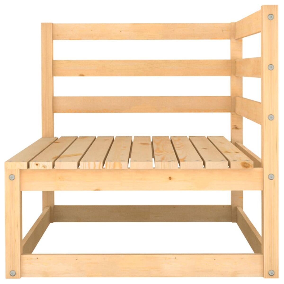 Holzstuhl, Nahaufnahme, helles Holz, Lattenrücken und Sitz.