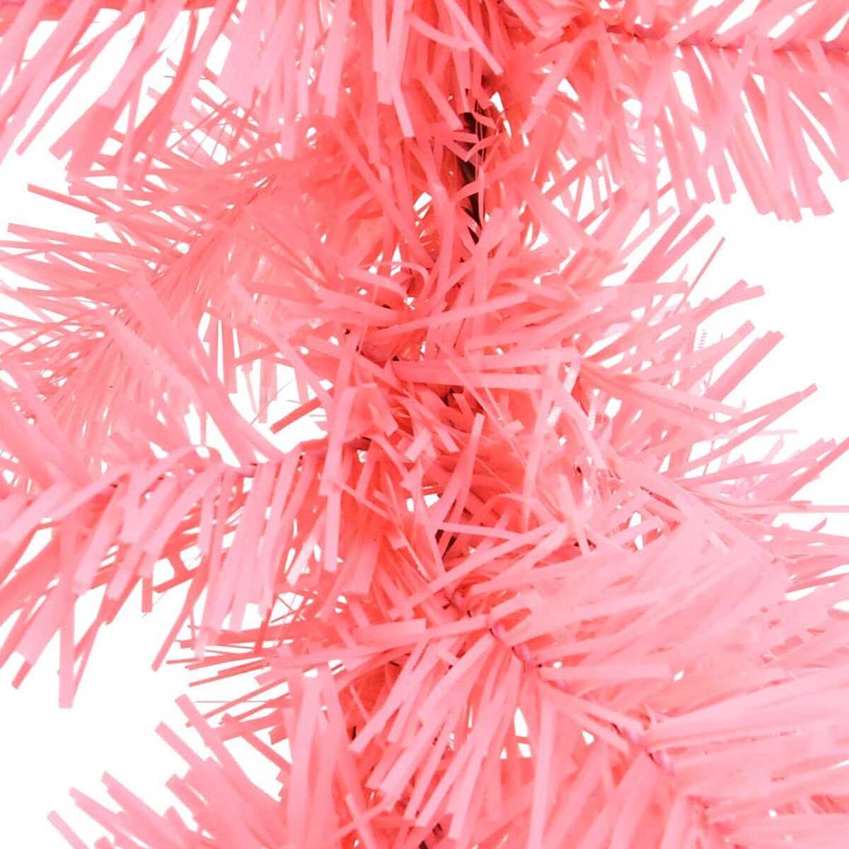 Rosa künstliche Weihnachtsbaumzweige.