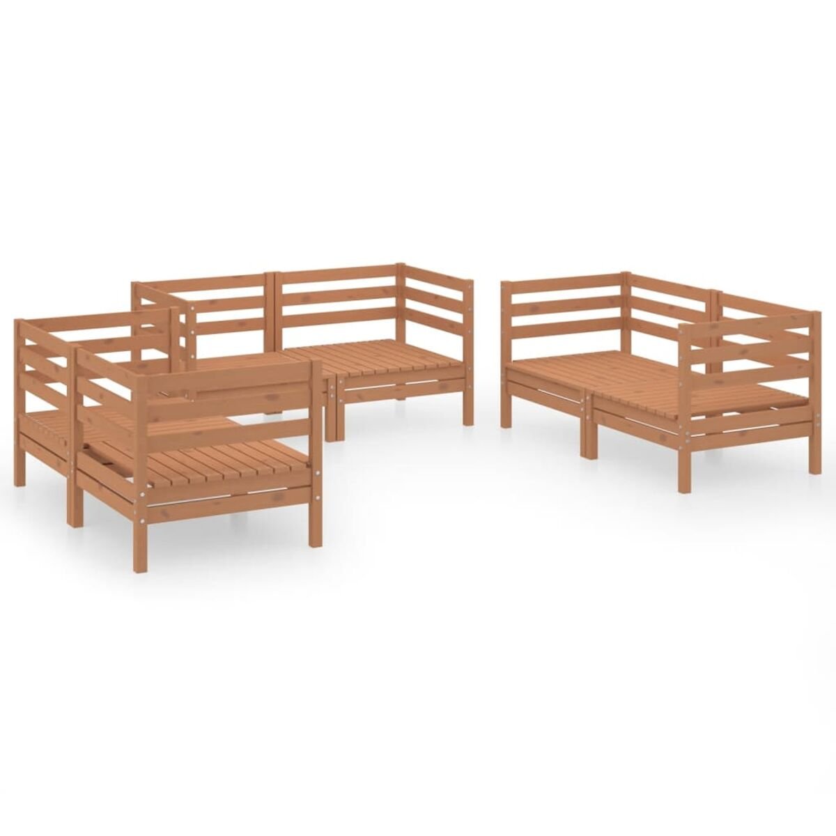 Holz-Outdoor-Sofaset.
