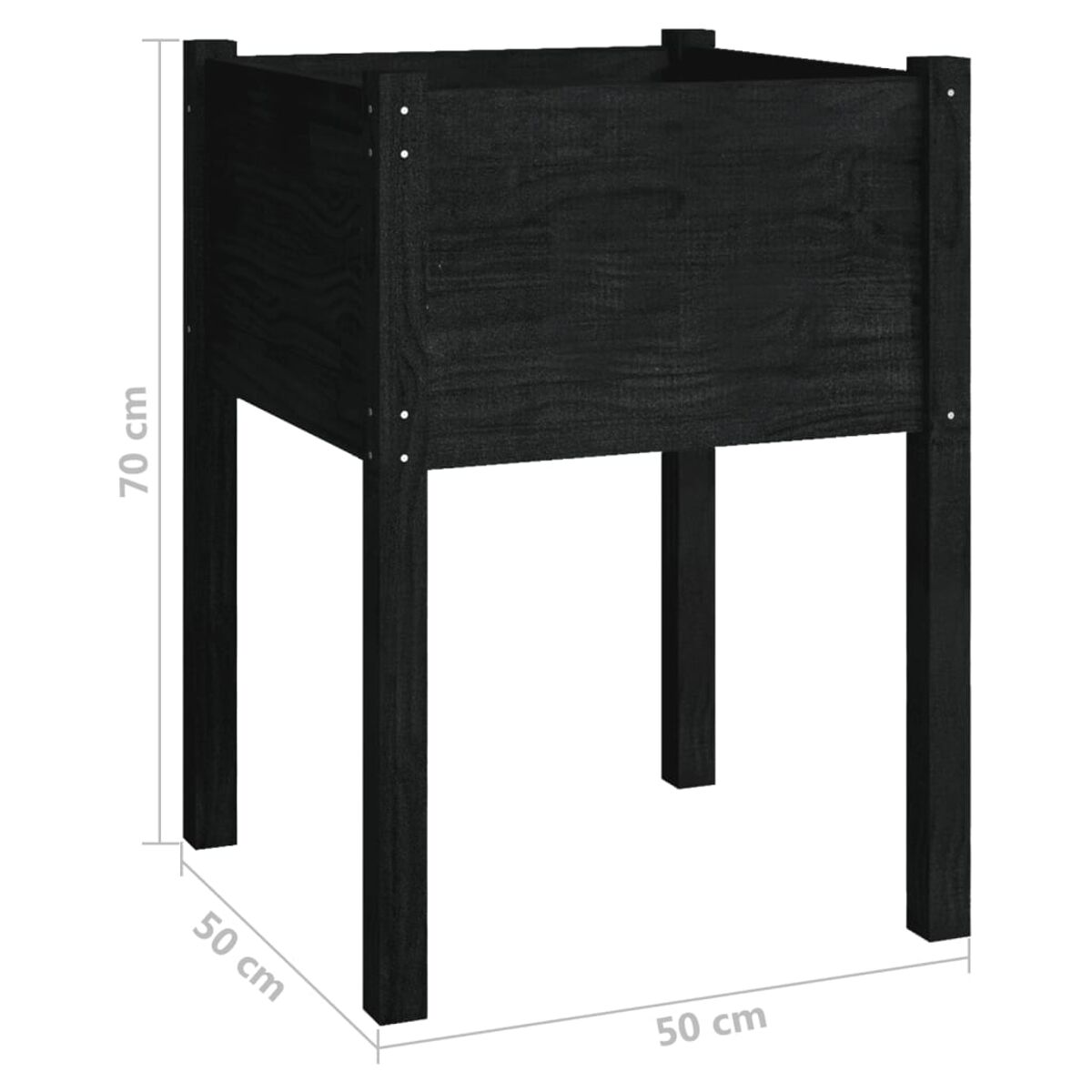 Pflanzkasten aus Holz. Hintergrund: weiß.