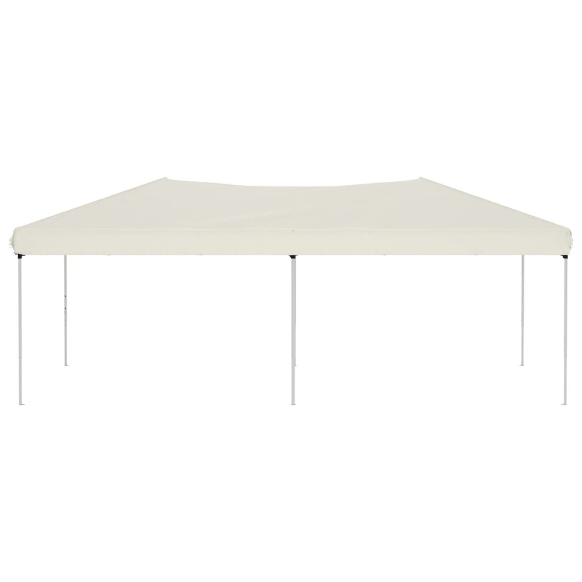 Beige rechteckiger Pavillon auf weißem Hintergrund.