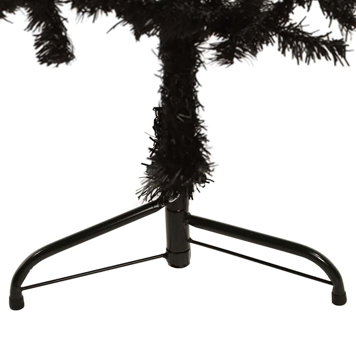 Schwarzer Weihnachtsbaumfuß. Weißer Hintergrund.