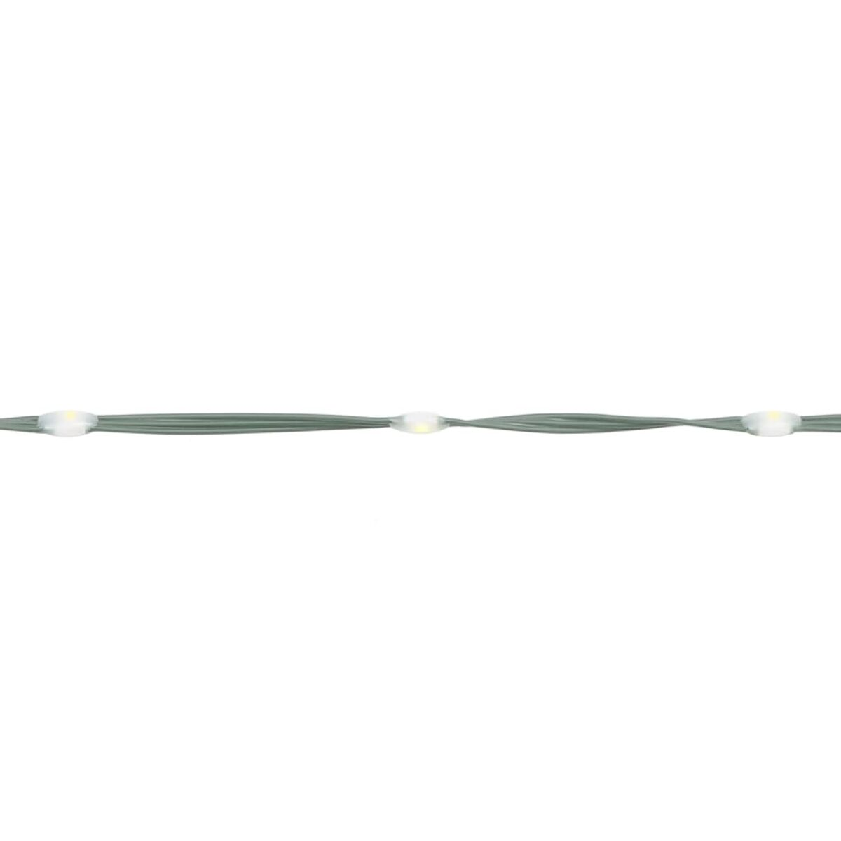 Nahaufnahme einer Lichterkette mit weißen LEDs.