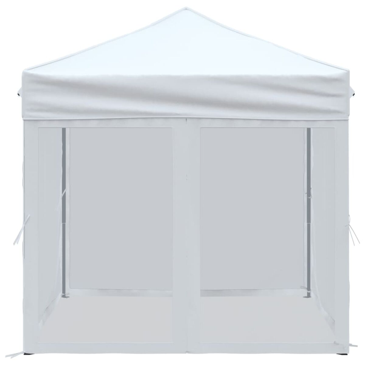 Weißer Outdoor-Pavillon mit weißem Dach. Weißer Hintergrund.