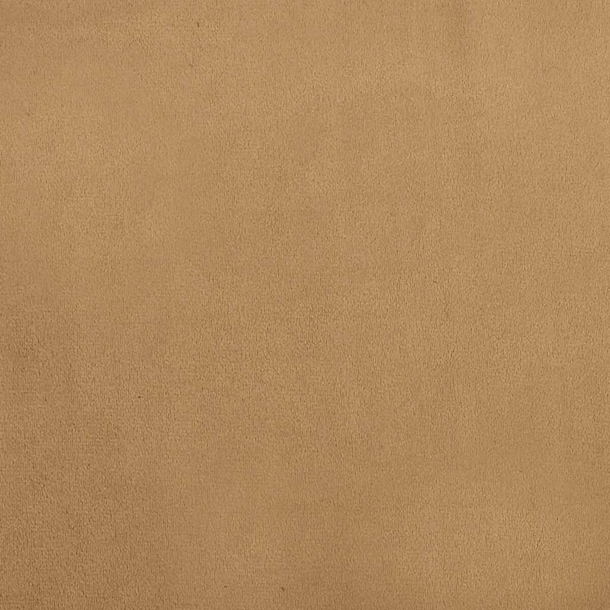 Nahaufnahme eines beigen oder braunen Stoffes, wahrscheinlich Wildleder oder ein ähnliches Material.