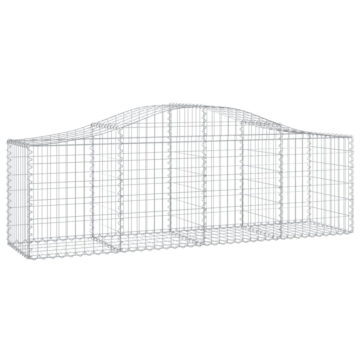 Metallkäfig mit gewellter Oberseite und quadratischer Form, aus Draht gefertigt.