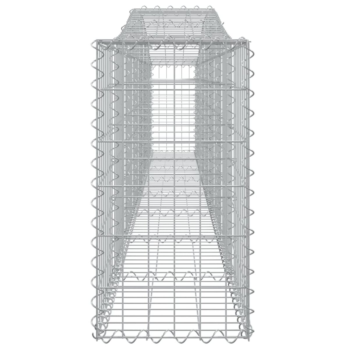 Hohe, rechteckige Drahtgitterstruktur. Isoliert auf weißem Hintergrund. Architektonisches Design.