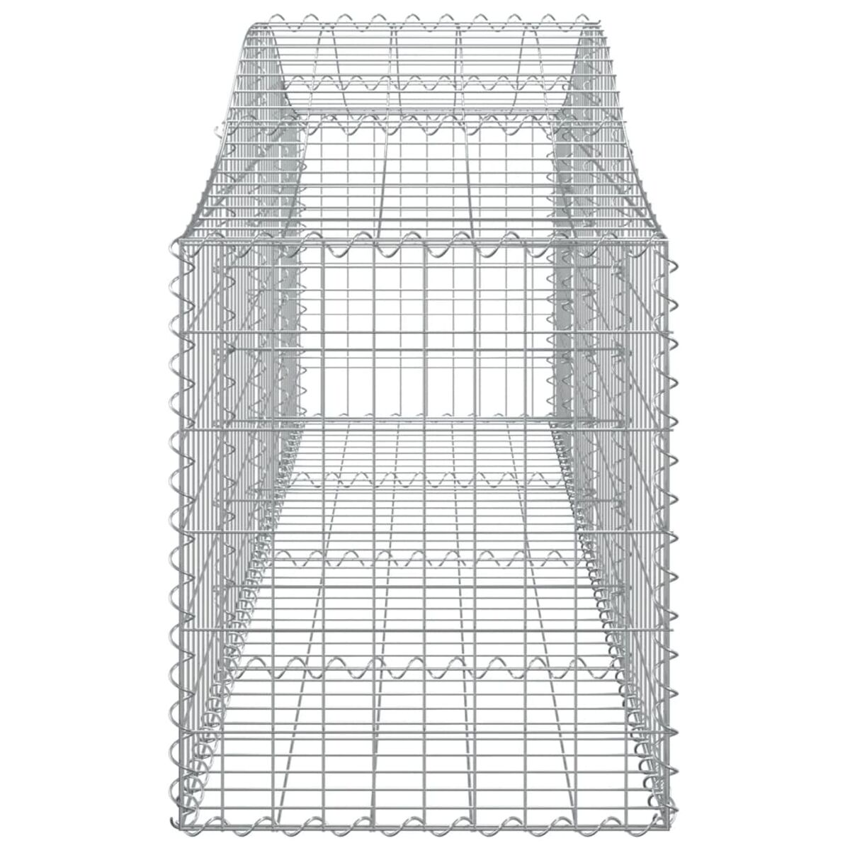 Metall-Gabionenkäfig, Drahtgeflechtkonstruktion, rechteckige Form.