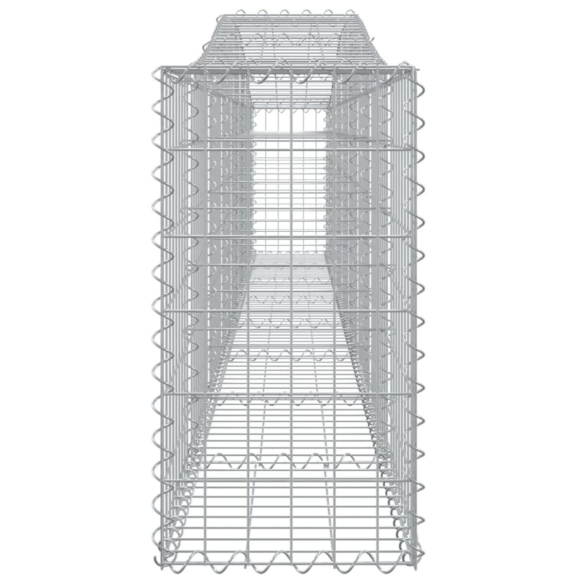 Ein rechteckiger Metalldrahtkäfig. Der Käfig besteht aus silbernem Draht.