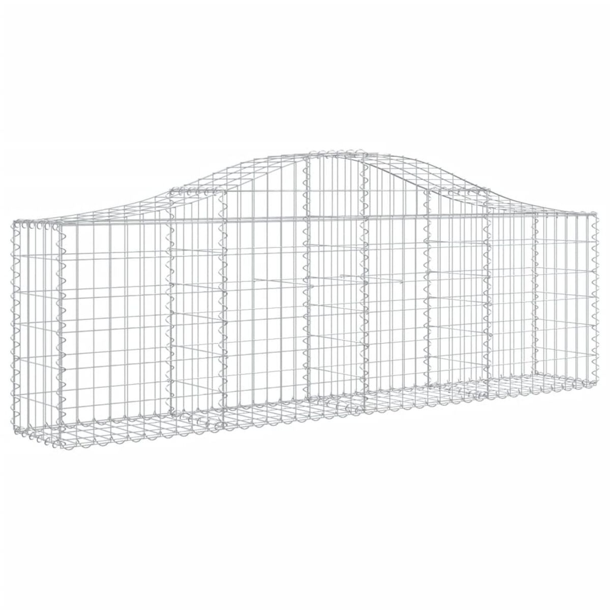 Ein Metalldrahtkäfig in geschwungener Form.