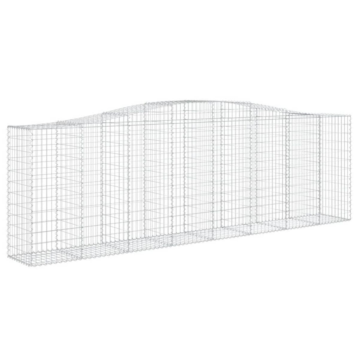 Drahtgeflecht-Gabionenwand, rechteckige Form.