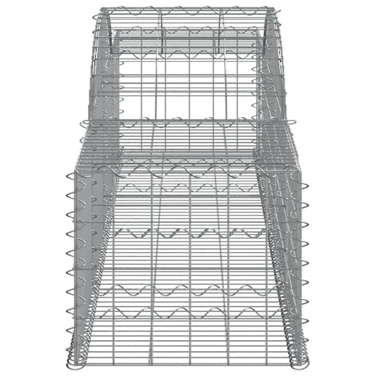 Drahtrahmen-Metallgabion, vertikal gestapeltes Design.