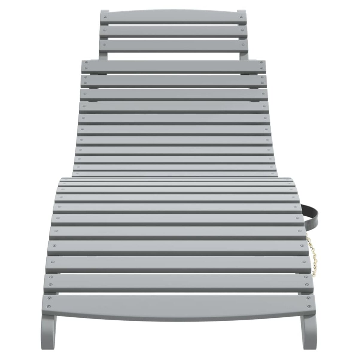 Sdraio in legno grigio.
