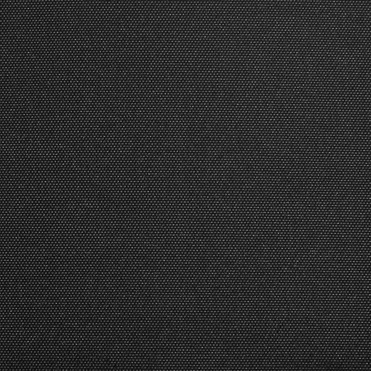 Nahaufnahme eines schwarzen, strukturierten Stoffes. Das Muster ist klein und gleichmäßig verteilt.