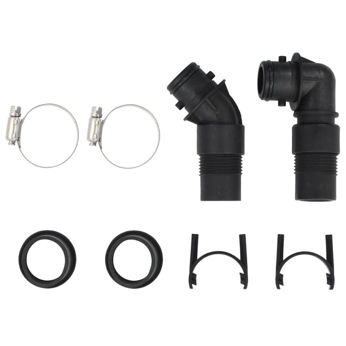 Sanitärarmaturen: Klemmen, Winkel, Ringe und Clips.