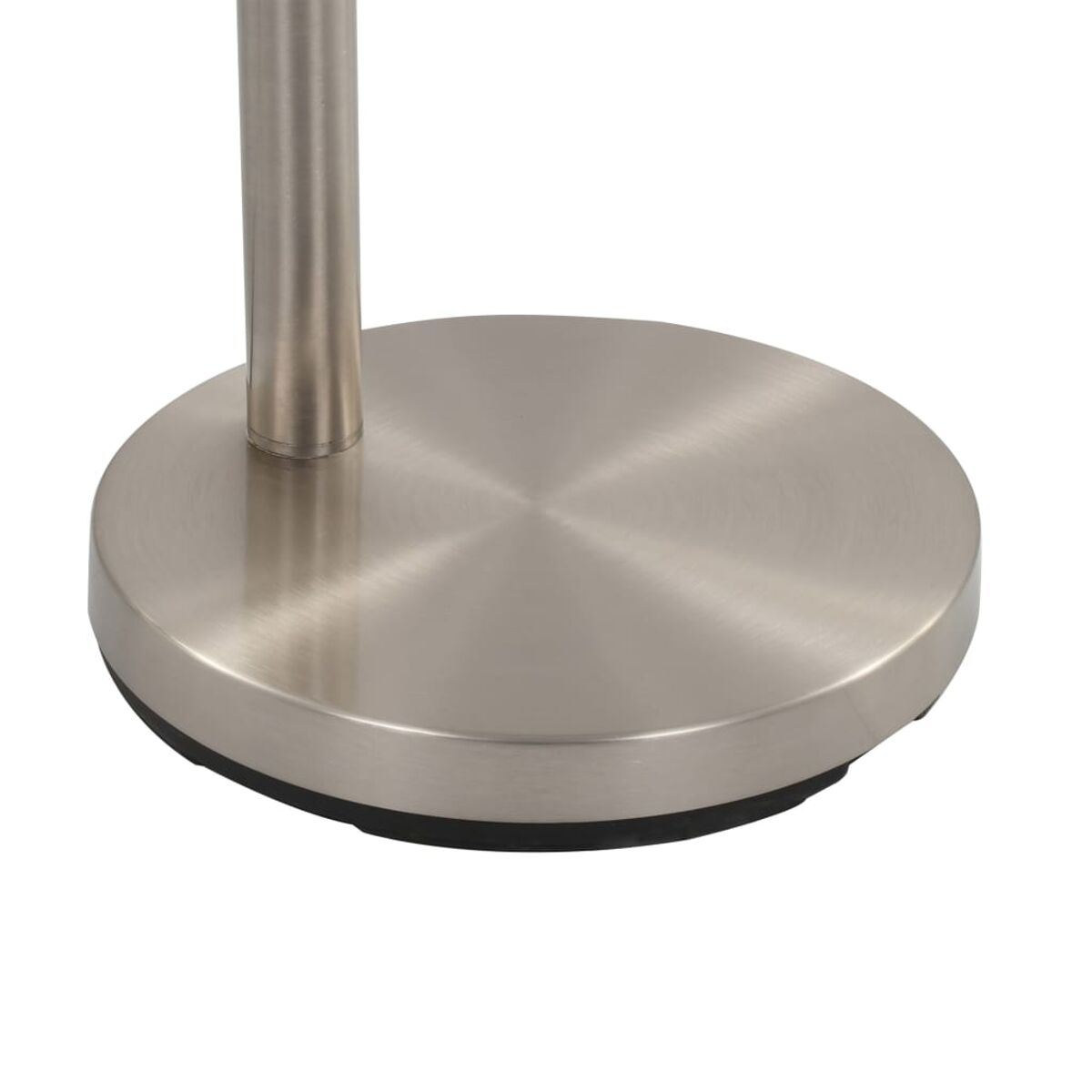 Metall-Lampensockel mit kreisförmigem Design, auf weißem Hintergrund.