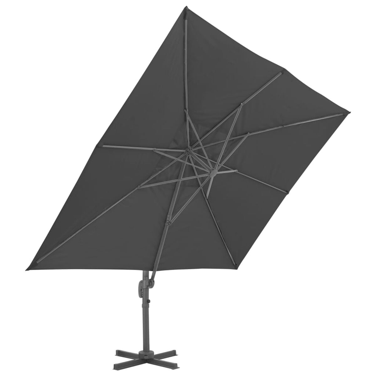 Ombrellone Parasole Portatile Da 2 M Con Base E Supporto – Per Spiaggia, Campeggio E Giardino - 3