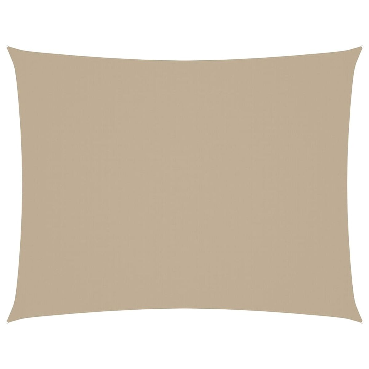 Beige quadratischer Sonnenschirm. Der Schirm ist einfarbig und straff gespannt.