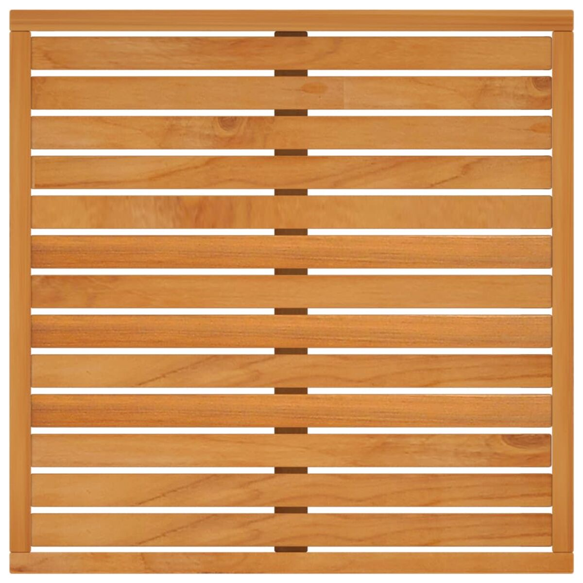 Holzpaneel mit horizontalen Lamellen. Die Lamellen sind gleichmäßig angeordnet und hellbraun.