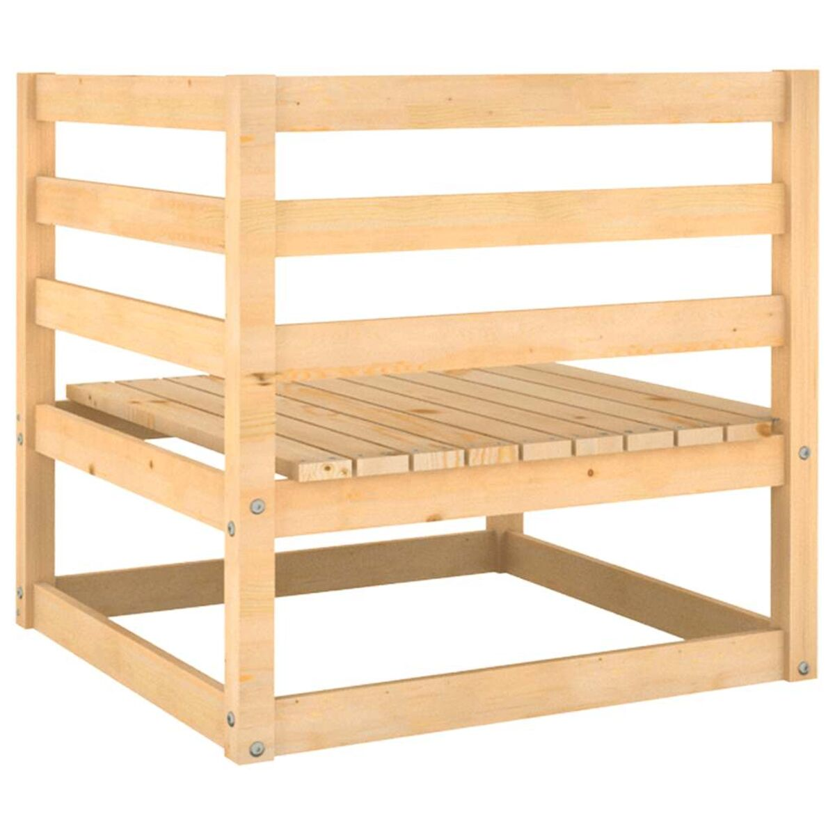 Holzaufbewahrungseinheit, mehrstufig. Hellbraunes Holz.