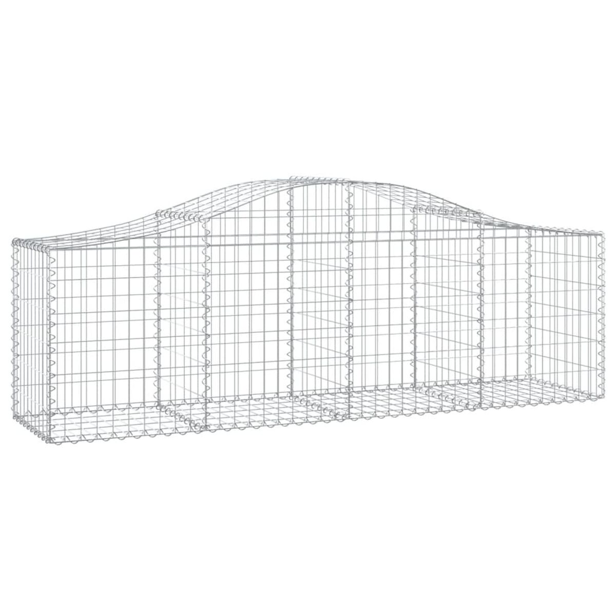 Ein silberner Metallzaun aus Drahtgeflecht in einem wellenförmigen Design. Für Gärten oder Gehege.