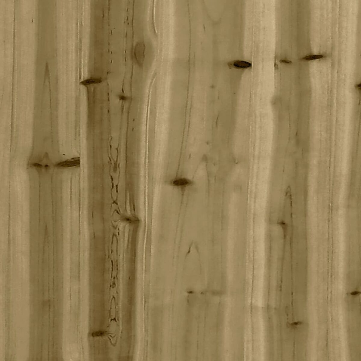 Nahaufnahme von vertikalen Holzpaneelen mit Holzmaserung. Die Paneele sind hell.