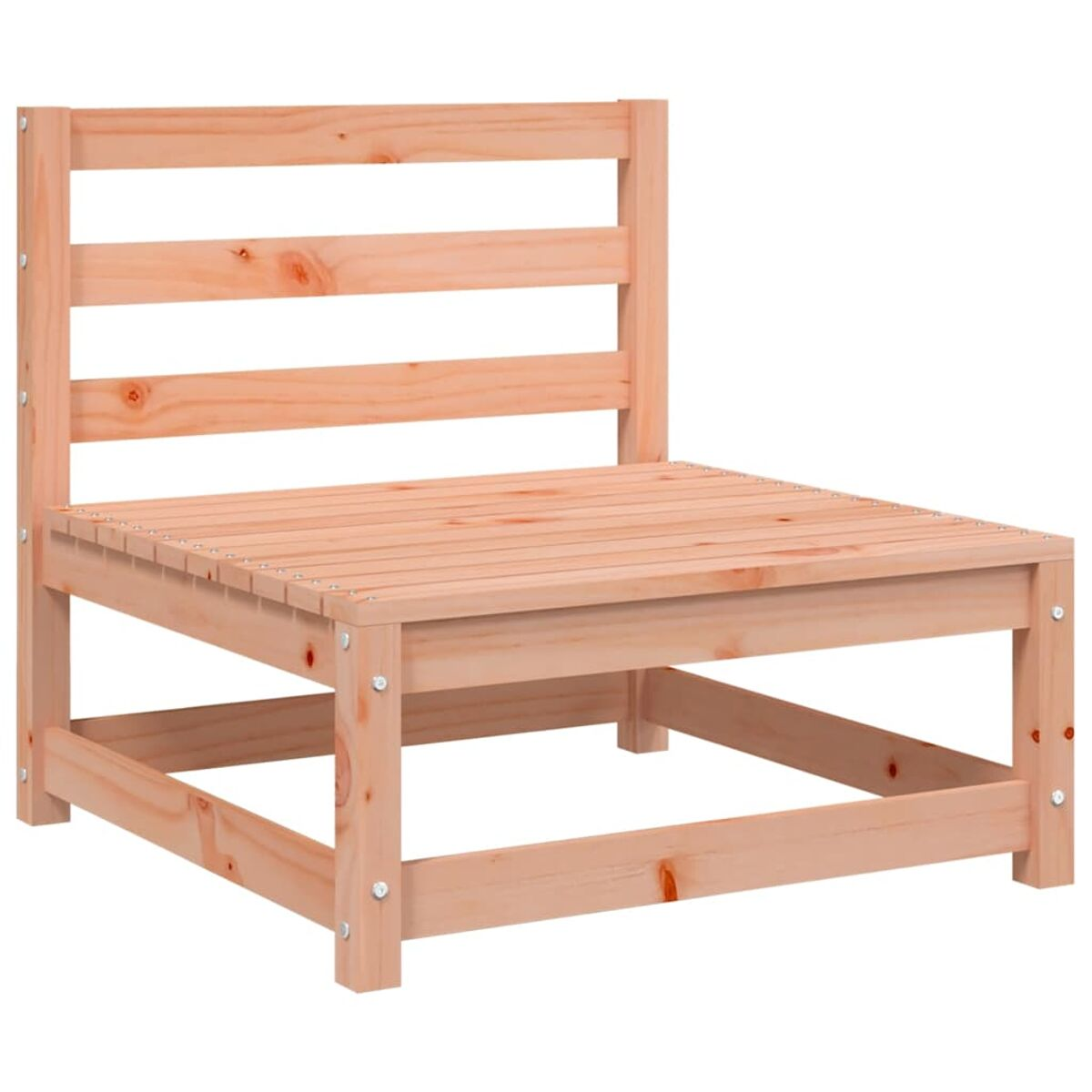 Ein Holzstuhl mit Lattenrost und Rückenlehne, hellbraune Farbe.