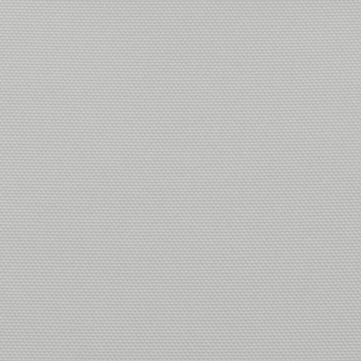 Nahaufnahme eines hellgrauen Stoffes. Der Stoff hat ein strukturiertes, gewebtes Muster.