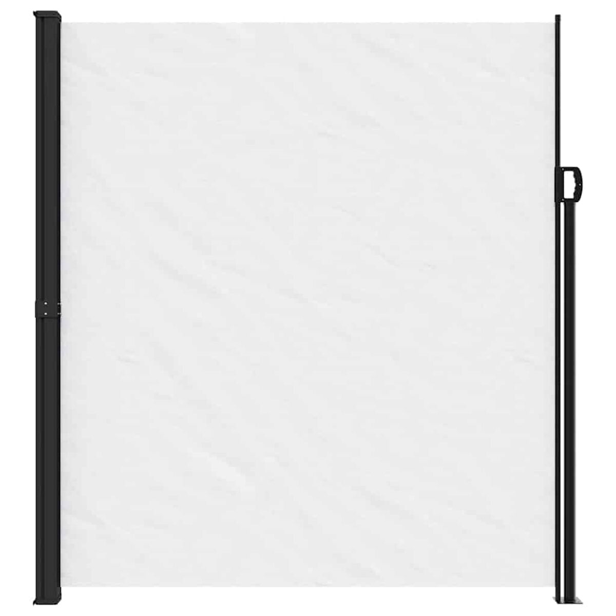 Weißer Outdoor-Bildschirm. Schwarze Halterung. Weißer Hintergrund.