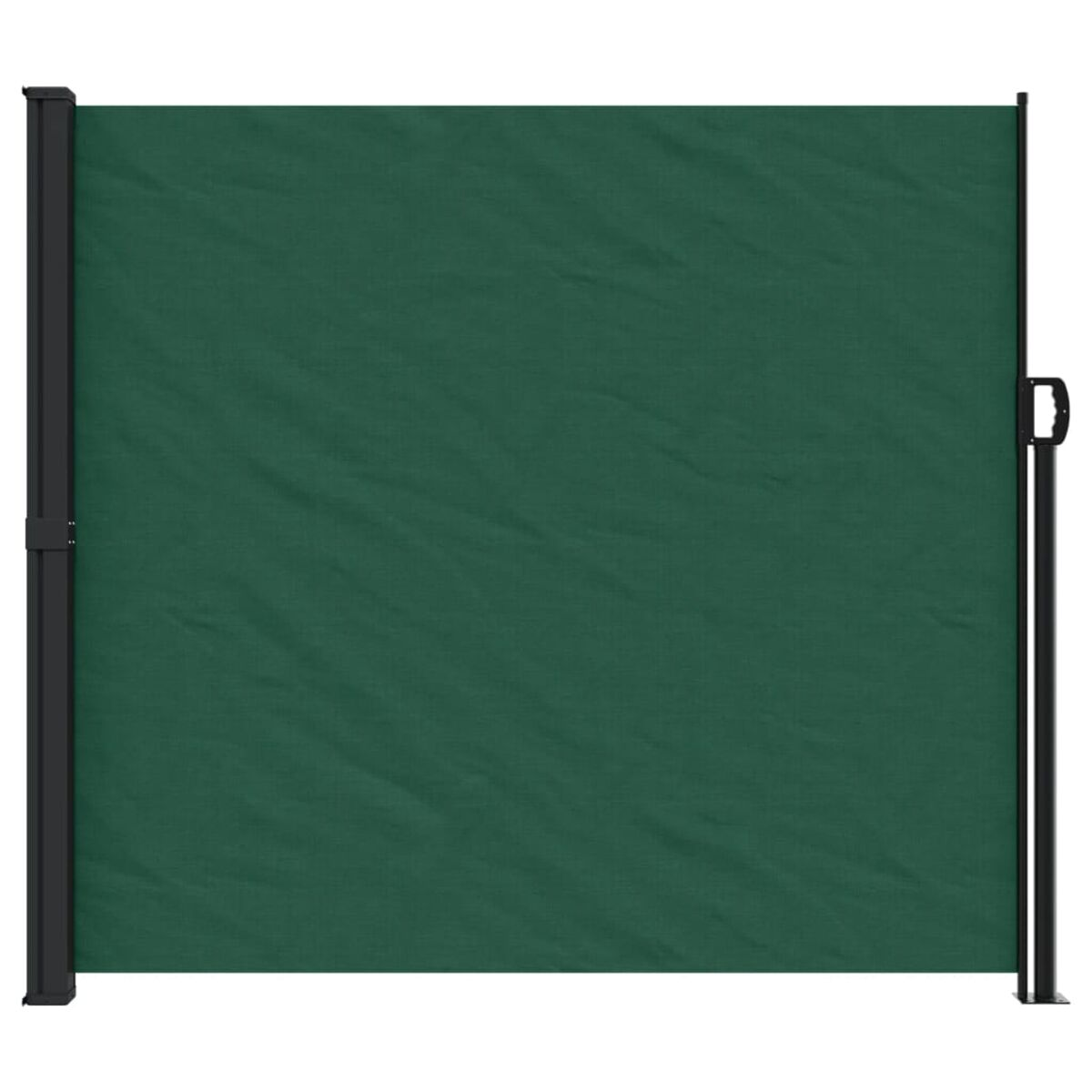 Uno schermo per la privacy verde esterno con cornice nera. È di colore uniforme.